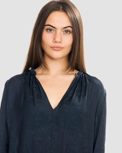 Samsoe & Samsoe Elva ls Womens Blouse 10793 - Dark Sapphire