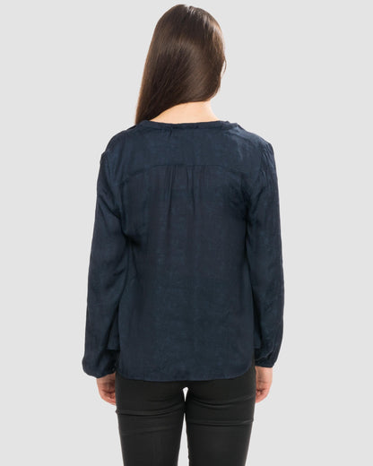 Samsoe & Samsoe Elva ls Womens Blouse 10793 - Dark Sapphire