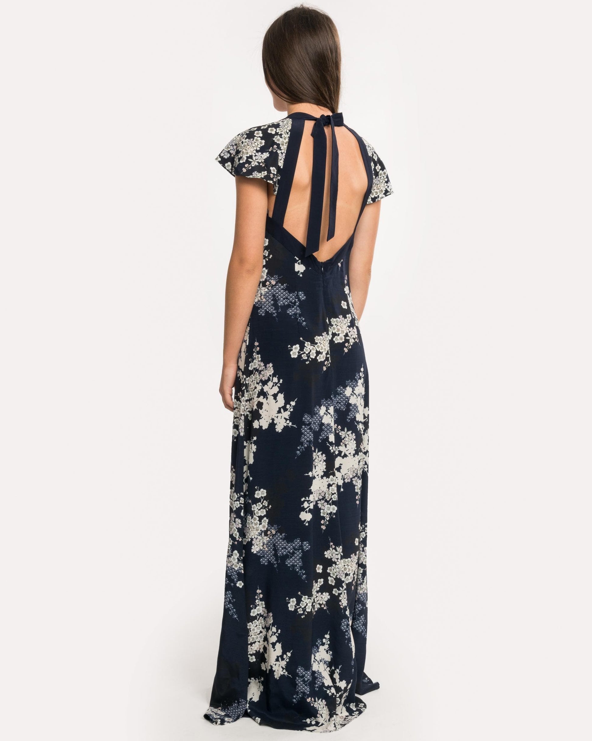 French Connection Rishiri Drape Short Sleeved Maxi Dress