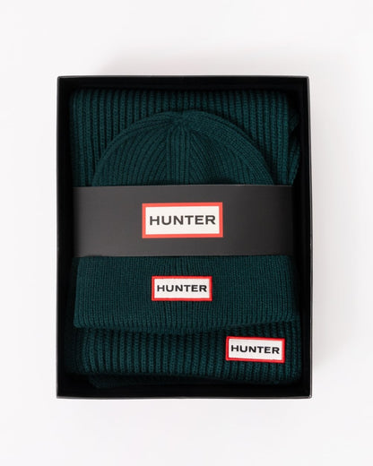 Hunter Jura Scarf and Beanie Box Set - Hunter Green