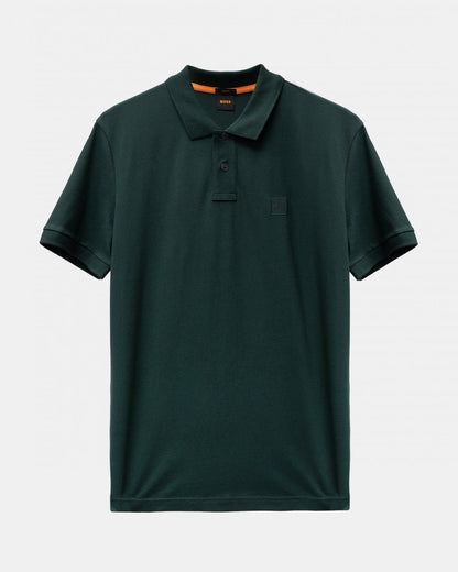 BOSS Orange Passenger Mens Stretch-Cotton Slim-Fit Polo Shirt with Logo Patch