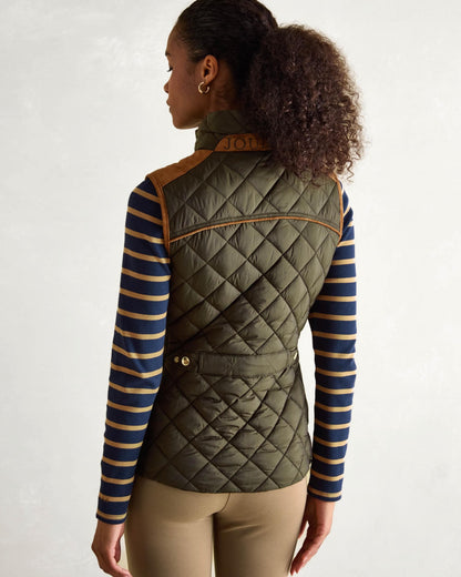 Joules Braemar Luxe Womens Quilted Gilet - Green