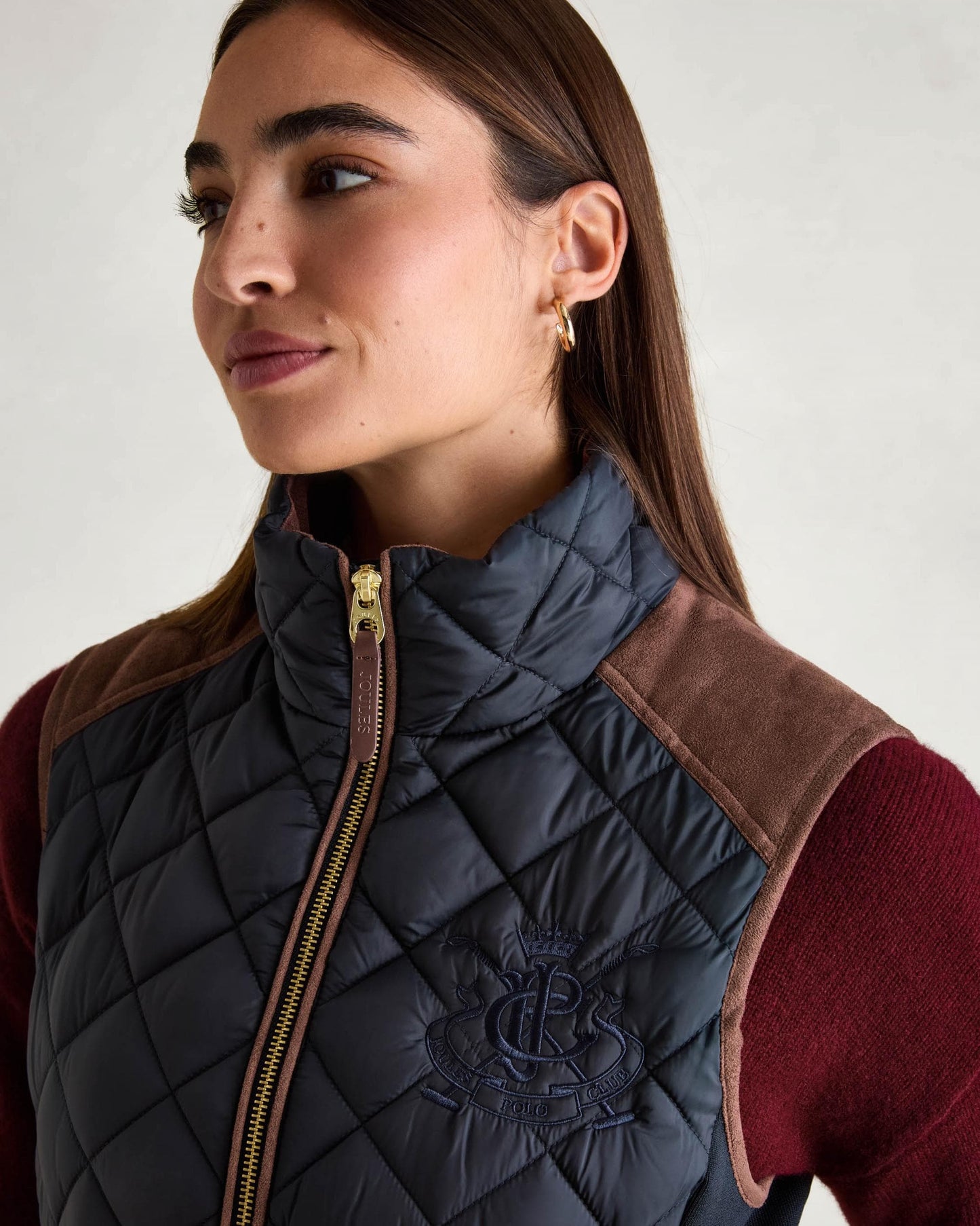 Joules Braemar Luxe Womens Quilted Gilet - Navy