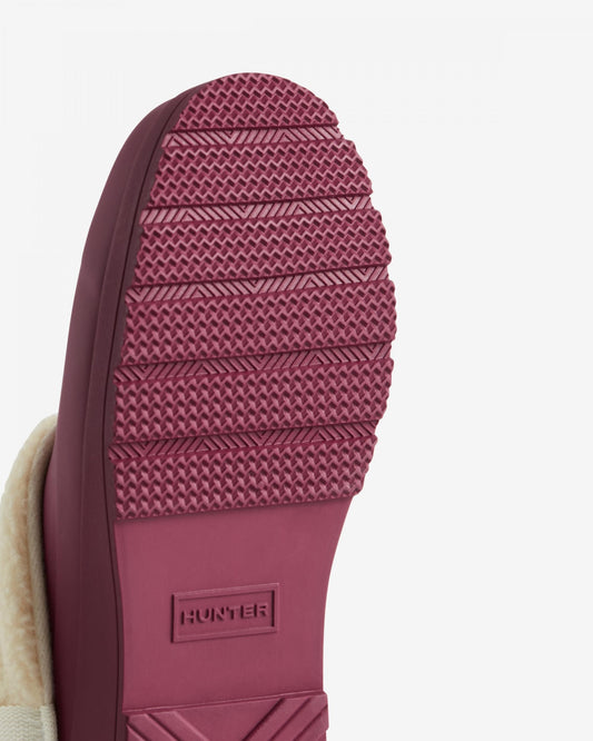 Hunter Play Womens Shearling Insulated Clog - Hayes Burgundy