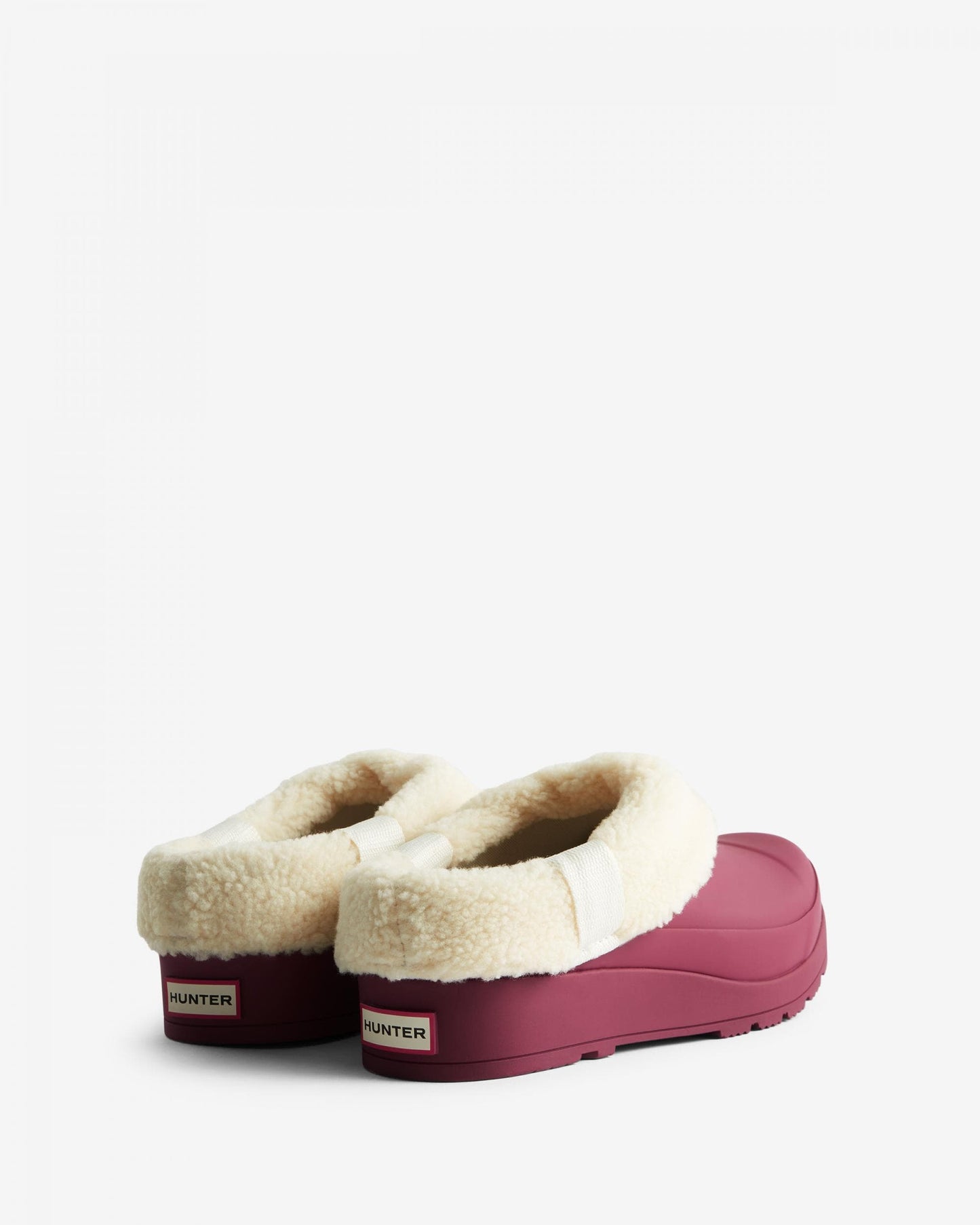 Hunter Play Womens Shearling Insulated Clog - Hayes Burgundy