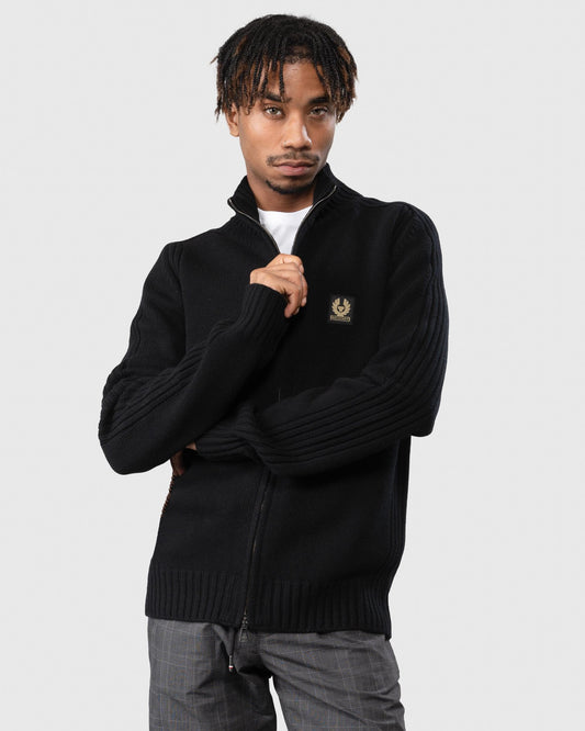 Belstaff Belstaff Watch Mens Zip Cardigan With Logo Patch