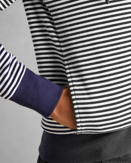 Joules Rushton Womens Cowl Neck Hoodie - Navy Stripe