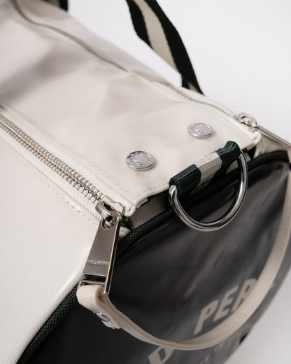 Fred Perry Recycled Polyester Classic Barrel Bag - Ecru/Night Green V11