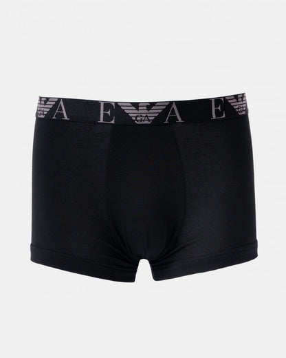 Emporio Armani 3 Pack Mens Boxer Briefs with Bold Monogram Logo - Black/Black/Black
