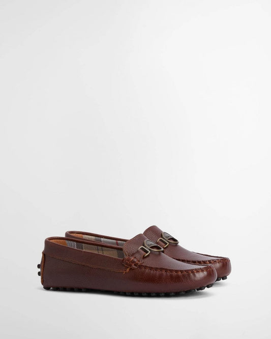 Barbour Laire Womens Driving Shoes - Cognac Leather