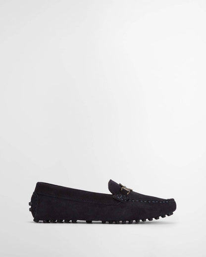Barbour Laire Womens Driving Shoes - Navy Suede