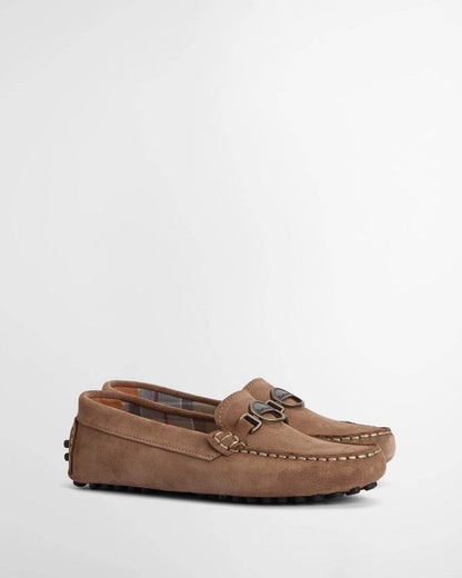 Barbour Laire Womens Driving Shoes - Light Trench Suede