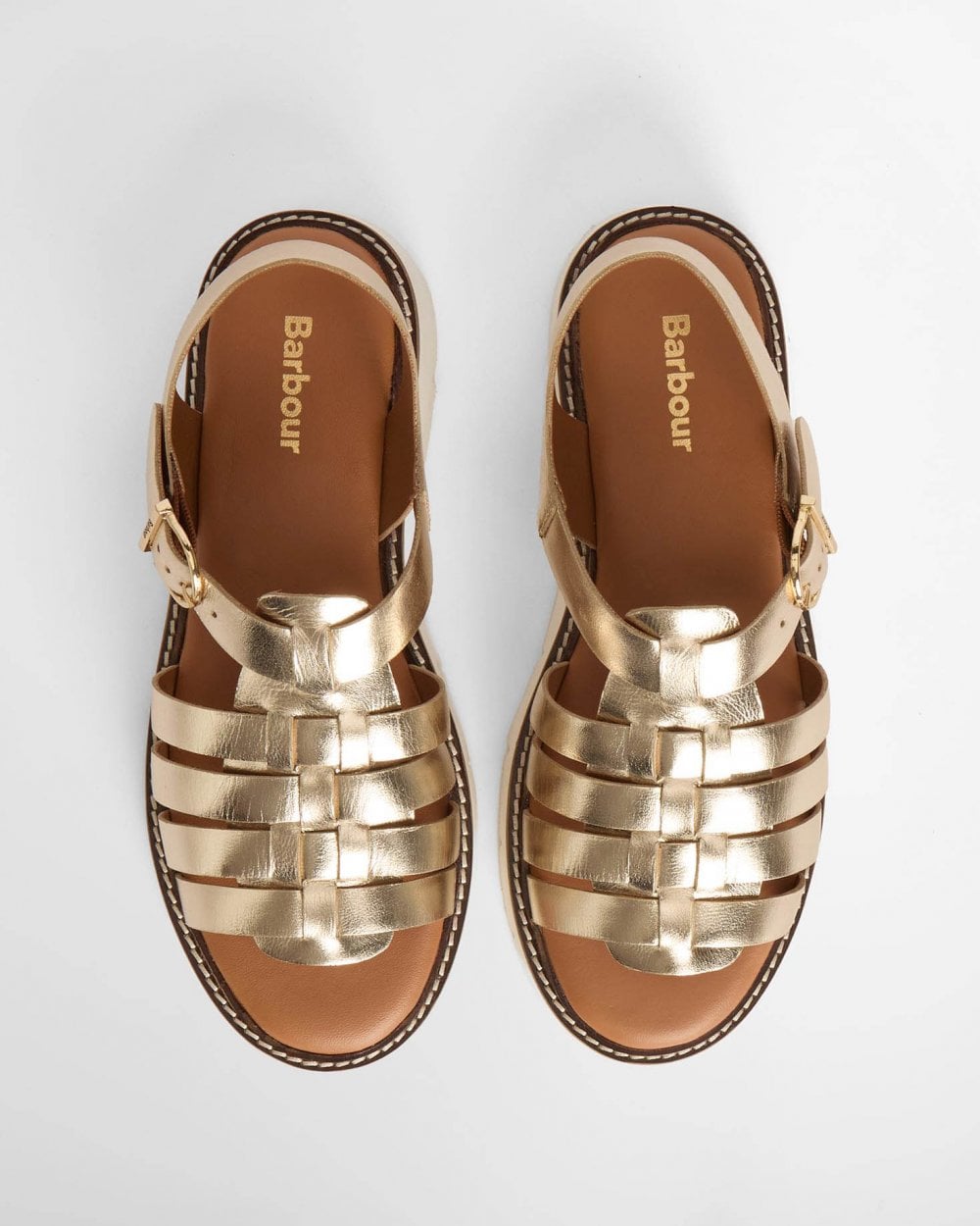 Barbour Otterburn Womens Sandals - Gold
