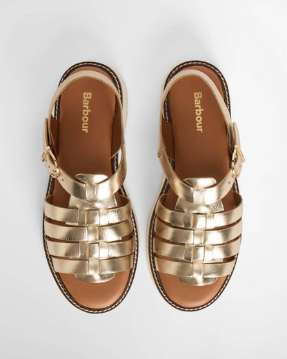 Barbour Otterburn Womens Sandals - Gold