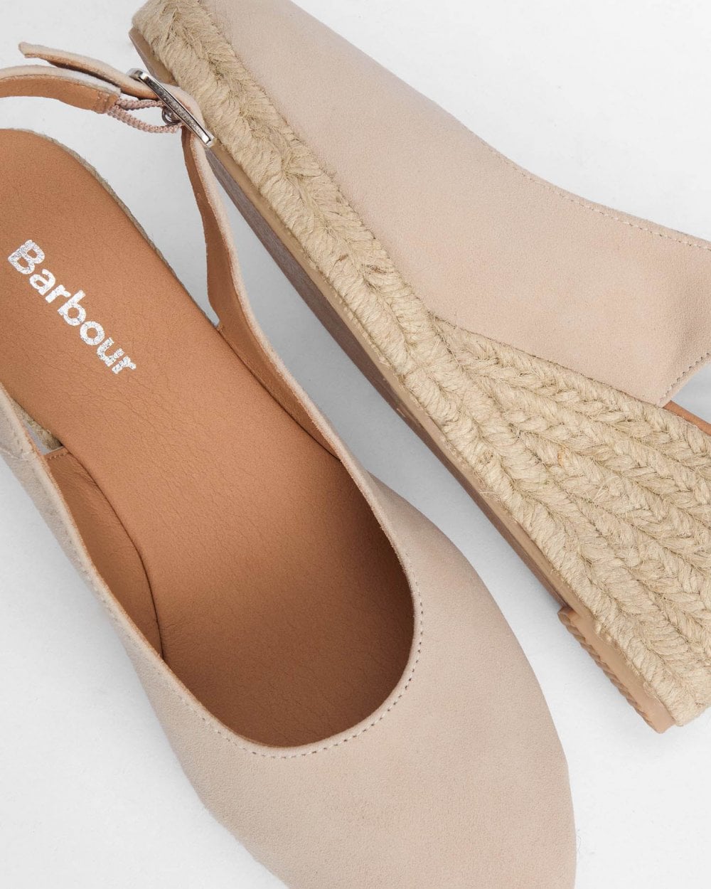 Barbour Hazel Womens Suede Espadrilles - Salt