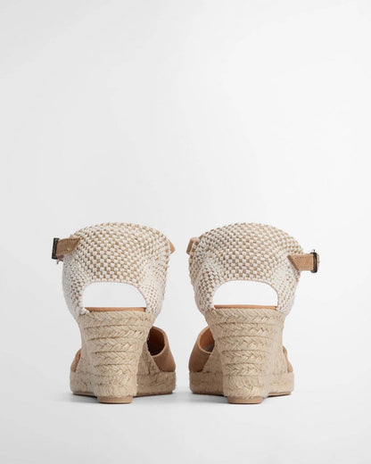 Barbour Elder Womens Suede Espadrilles - Tan