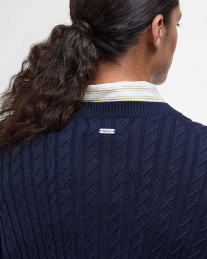 Barbour Hartland Womens Crew Neck Jumper - Navy