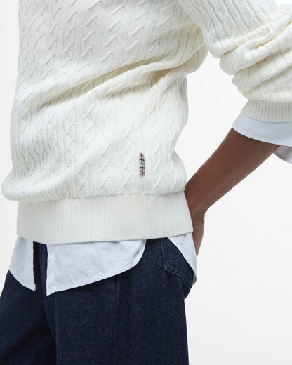 Barbour Hartland Womens Crew Neck Jumper - Cloud