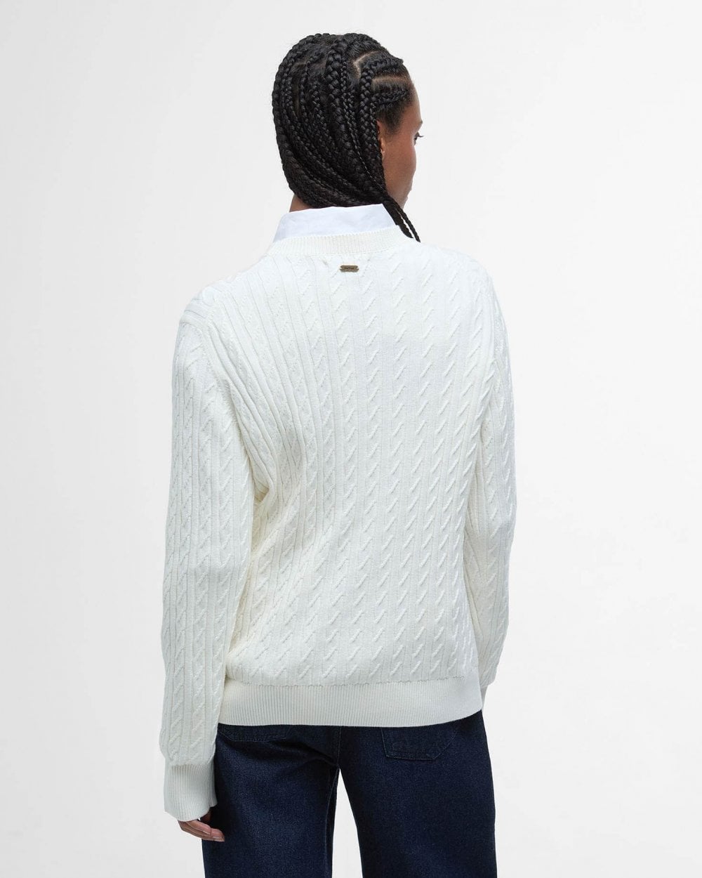 Barbour Hartland Womens Crew Neck Jumper - Cloud