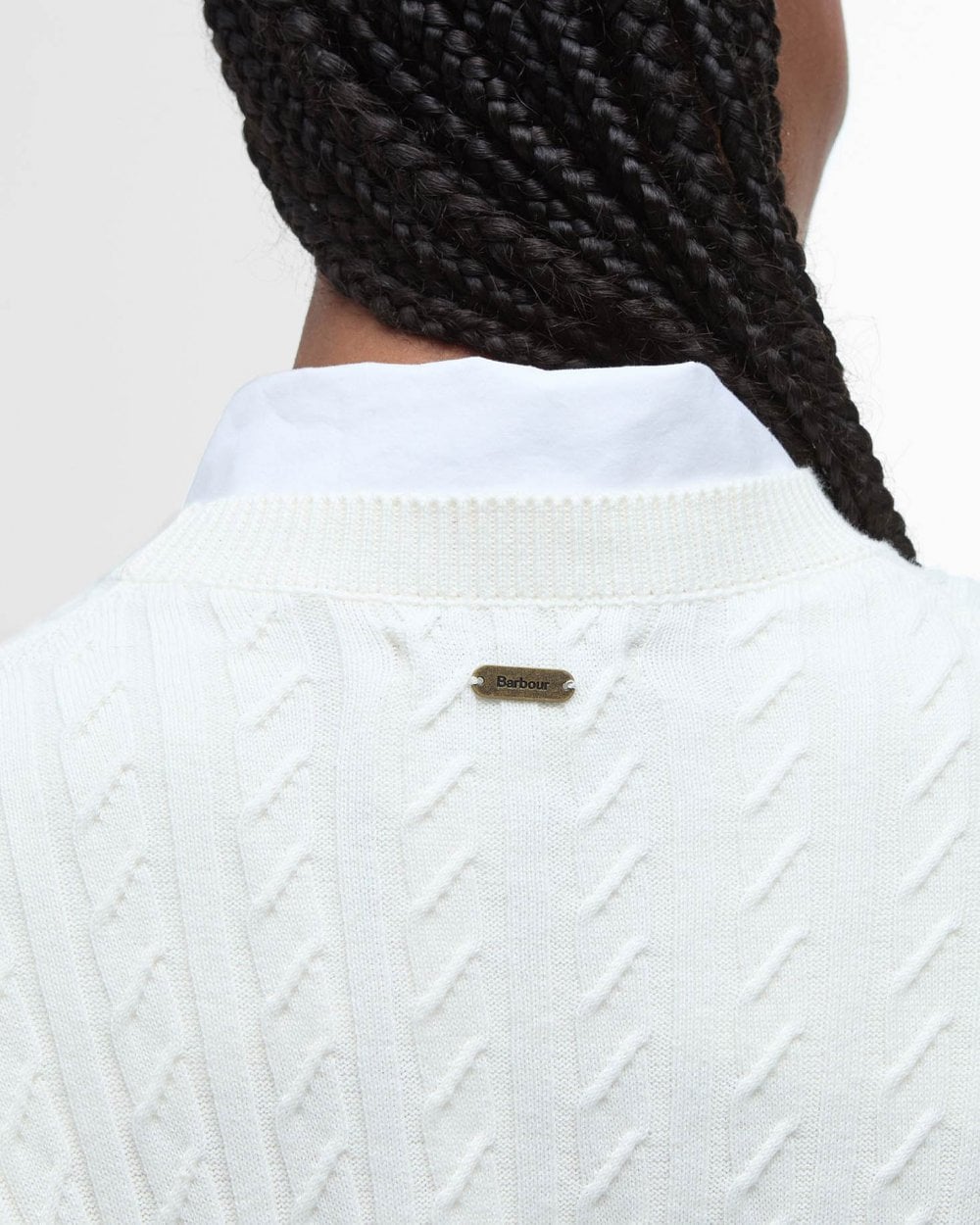 Barbour Hartland Womens Crew Neck Jumper - Cloud