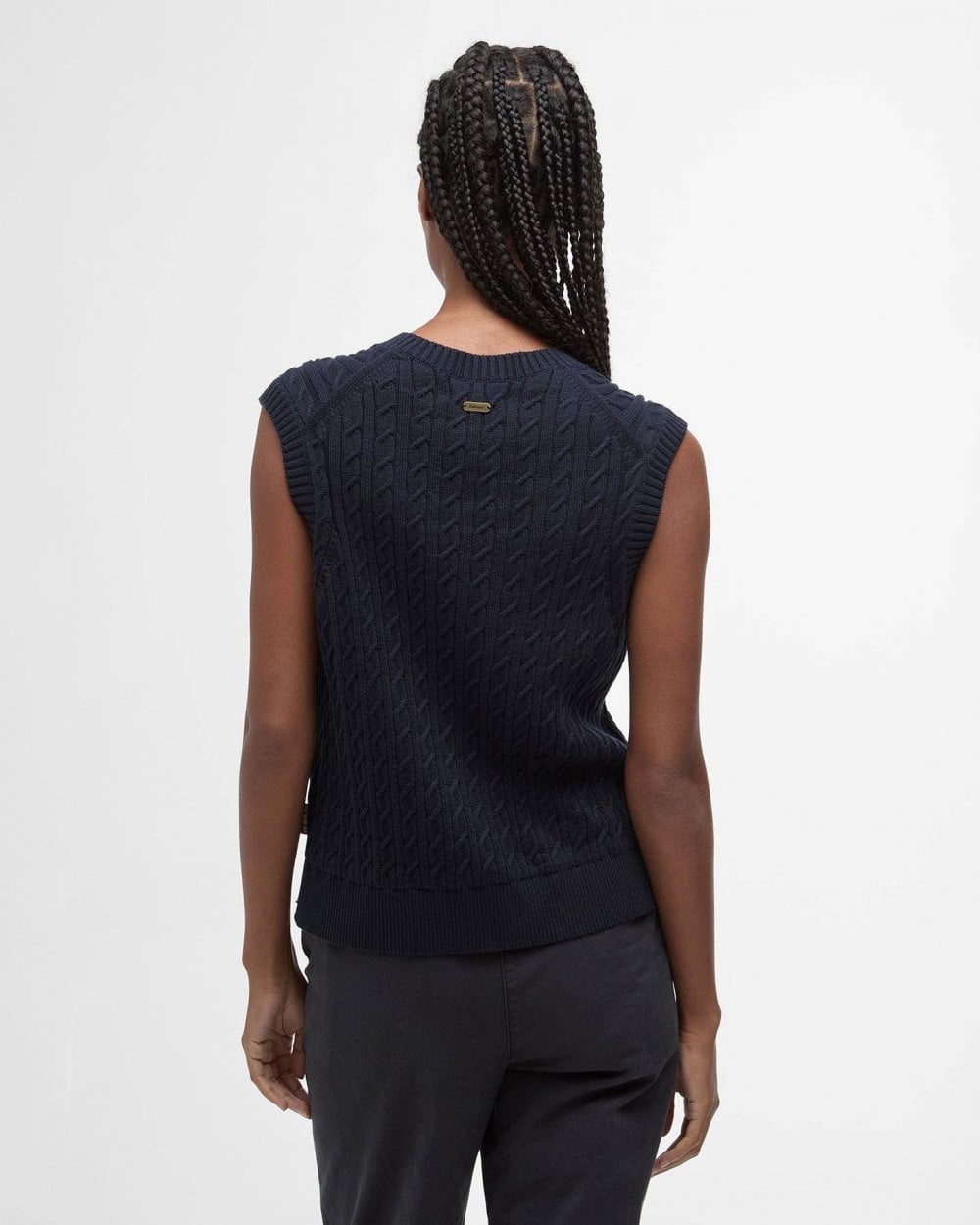Barbour Hartland Womens Knit Tank Top - Navy