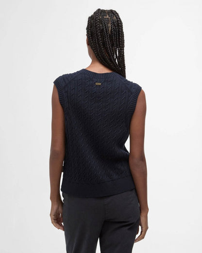 Barbour Hartland Womens Knit Tank Top - Navy