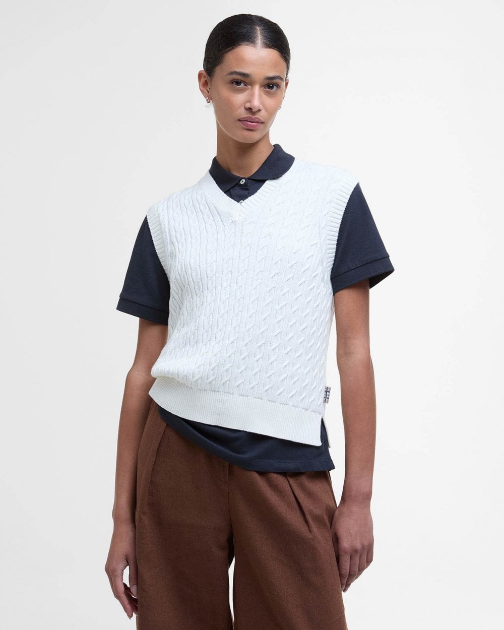 Barbour Hartland Womens Knit Tank Top - Cloud