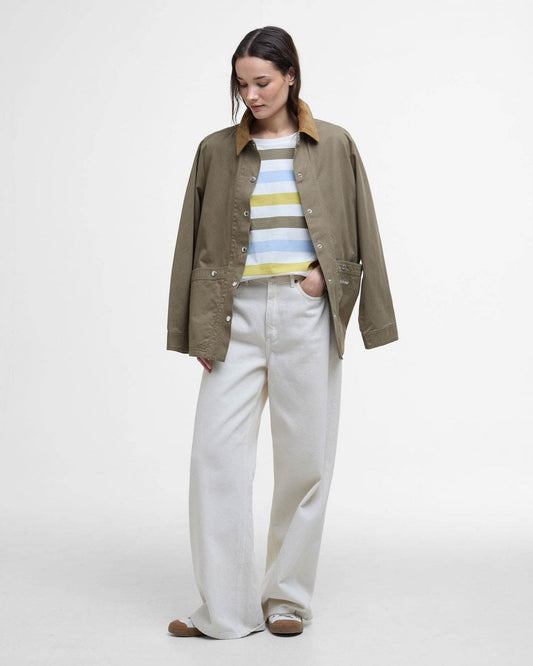 Barbour Lyndale Womens Top - Limeade Stripe