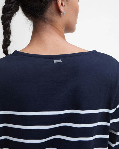 Barbour Bradley Womens Long Sleeve Striped Top - Navy Stripe