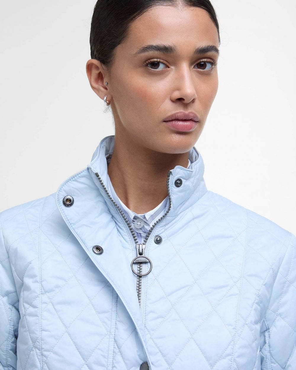 Barbour Flyweight Cavalry Quilted Ladies Jacket - Breeze Blue
