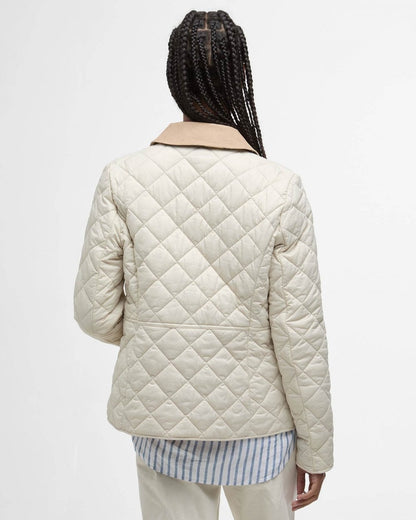 Barbour Deveron Quilted Womens Jacket - Light Pearl/Pale Pink