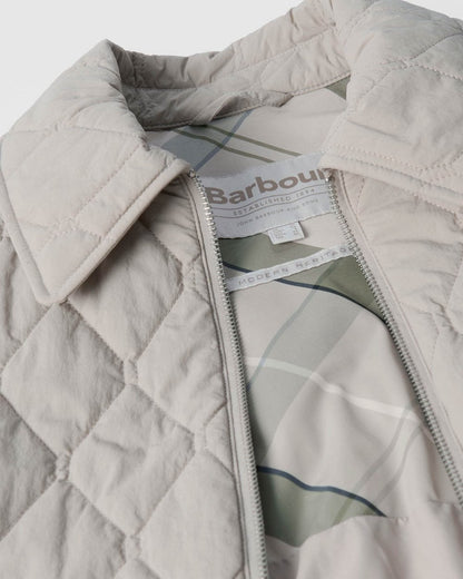 Barbour Clarissa Womens Quilted Jacket - Light Sand/Rosemary Tartan