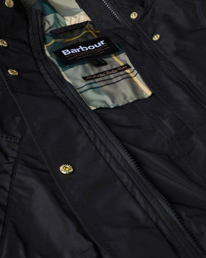 Barbour Una Womens Showerproof Jacket - Black/Ancient Tartan