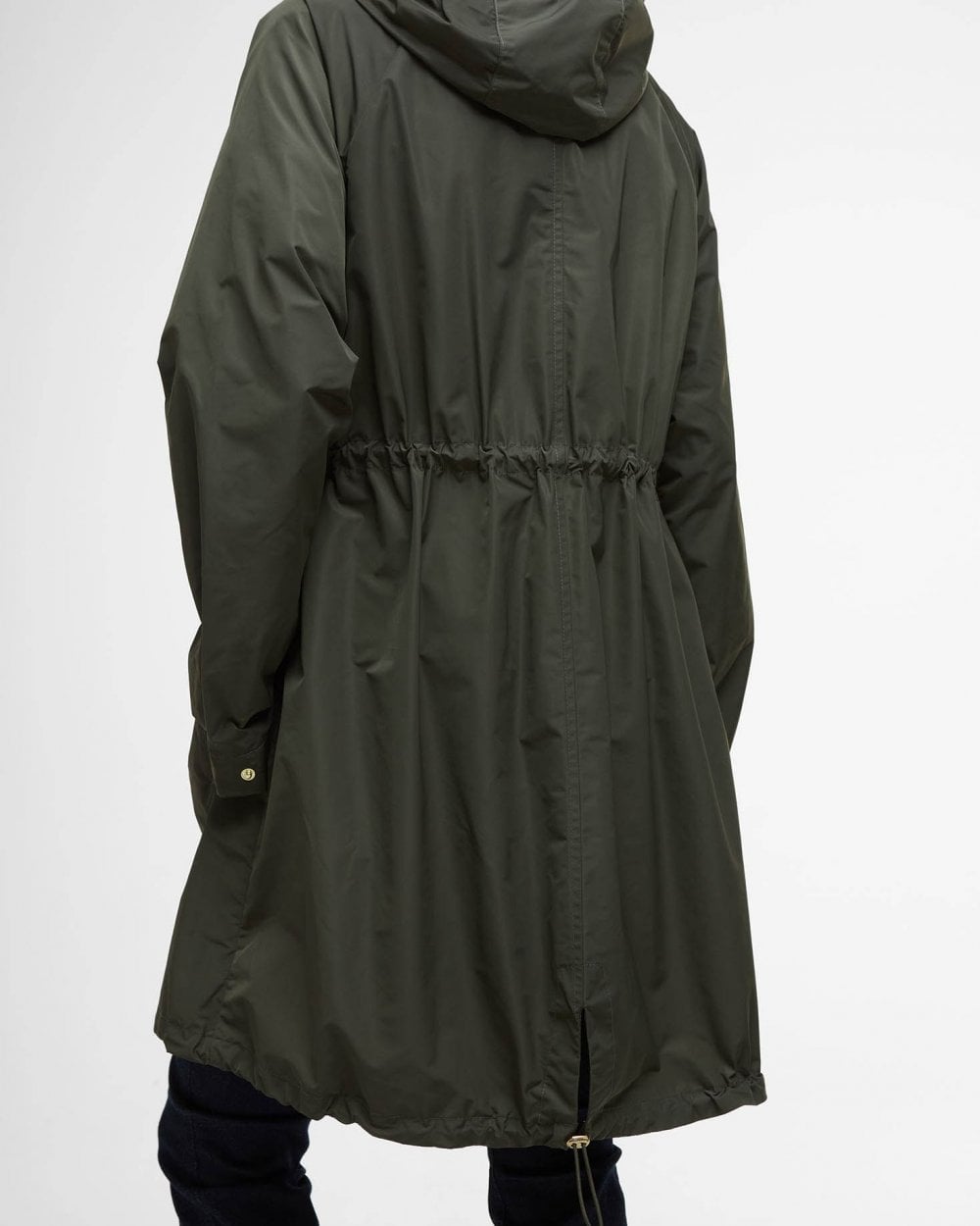Barbour Una Womens Showerproof Jacket - Olive/Ancient Tartan