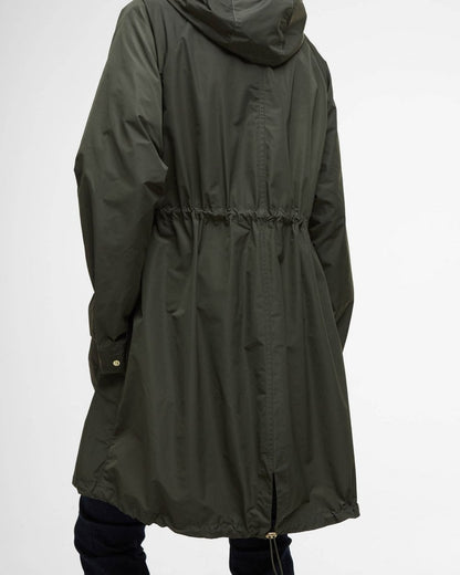 Barbour Una Womens Showerproof Jacket - Olive/Ancient Tartan