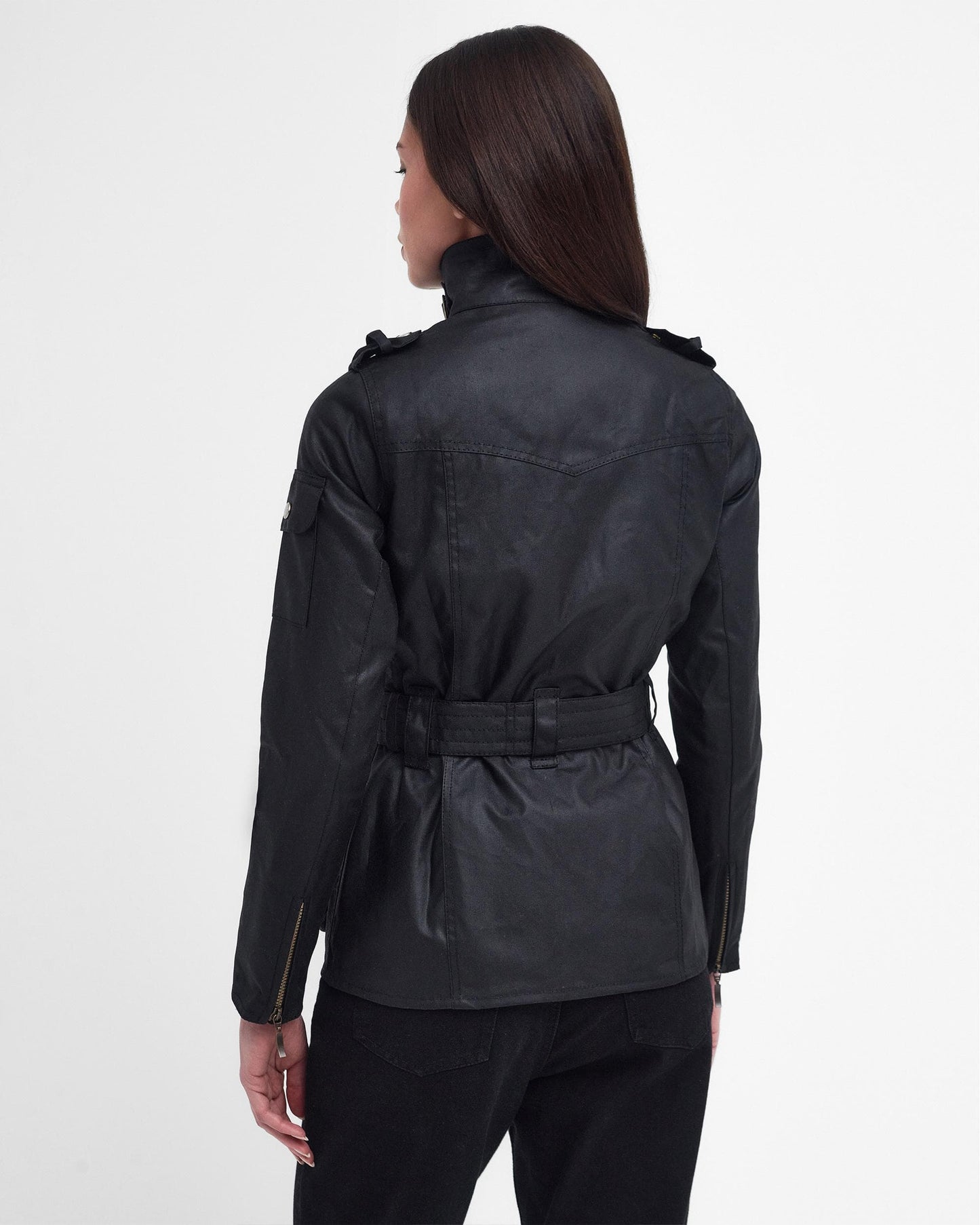 Barbour International Womens Wax Jacket - Black