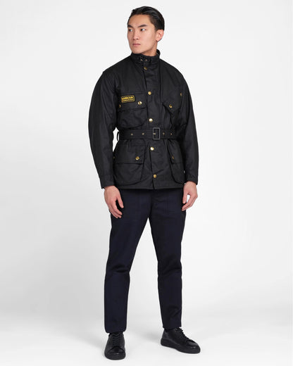 Barbour International Mens Original Wax Jacket - Black