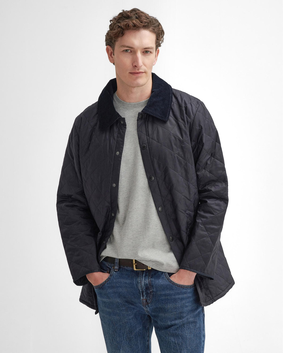Barbour Liddesdale Mens Quilted Jacket - Navy - CHO - Designer Mens Padded Jackets