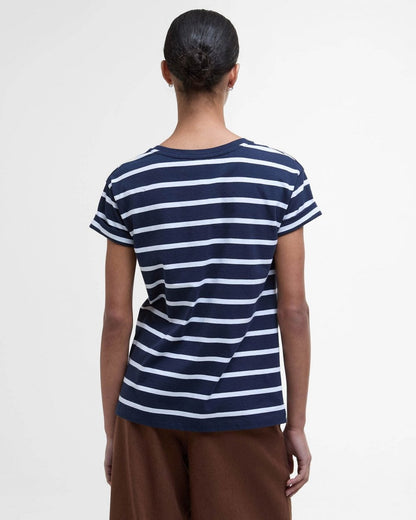 Barbour Otterburn Womens T-Shirt - Navy/White