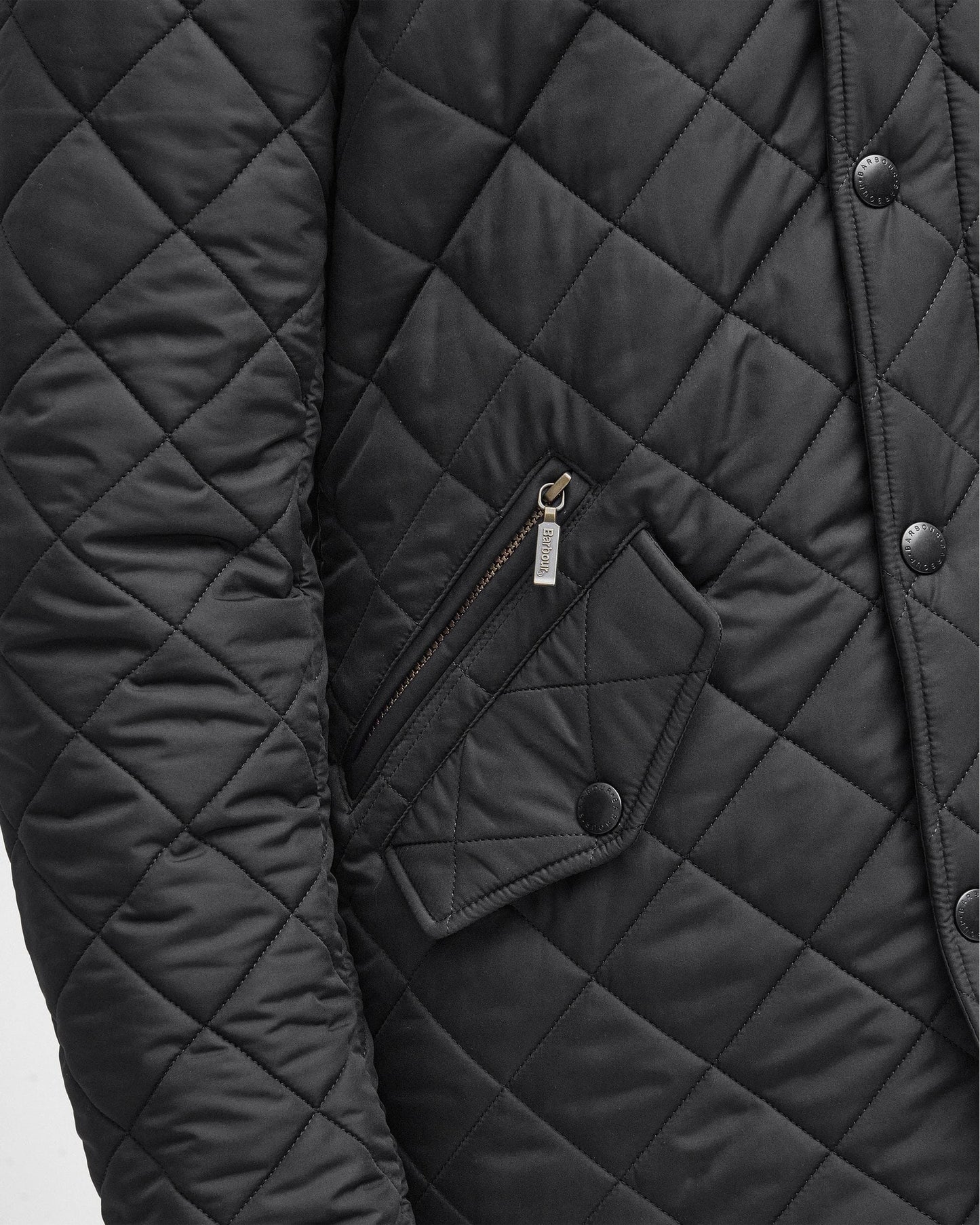 Barbour Powell Mens Quilted Jacket - Black