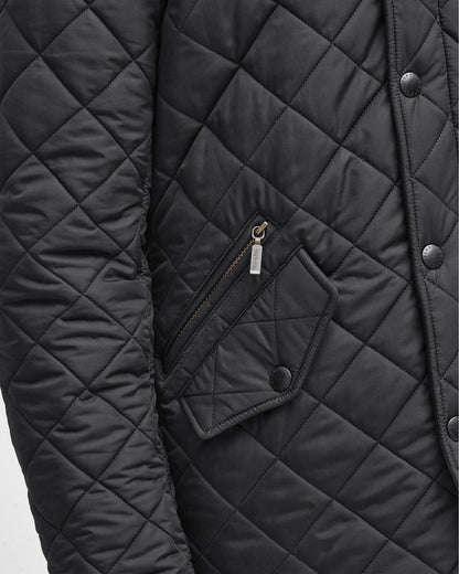 Barbour Powell Mens Quilted Jacket - Black