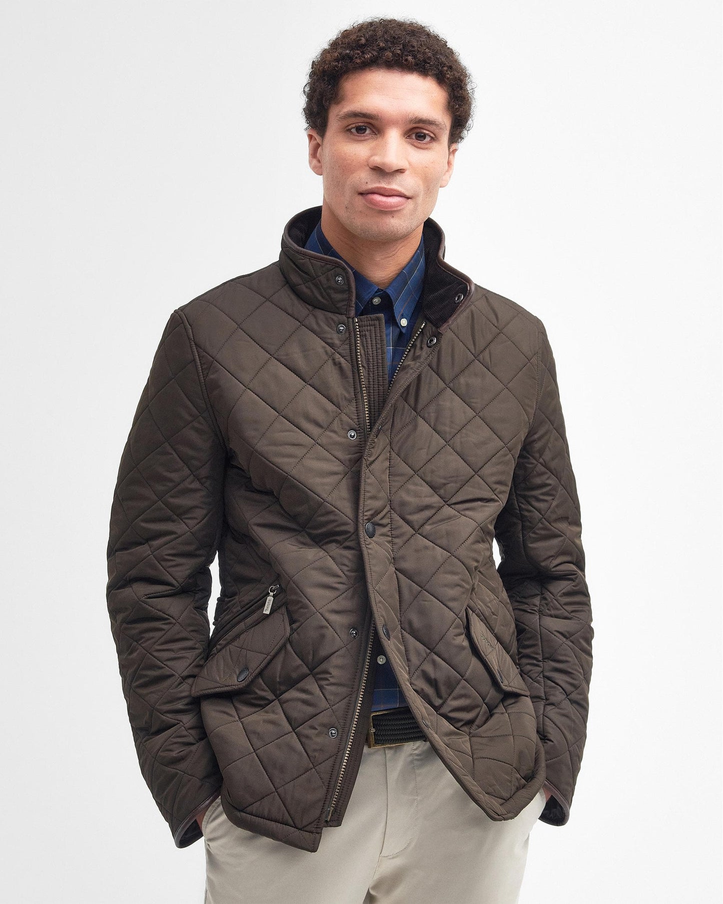 Barbour Powell Mens Quilted Jacket - Olive