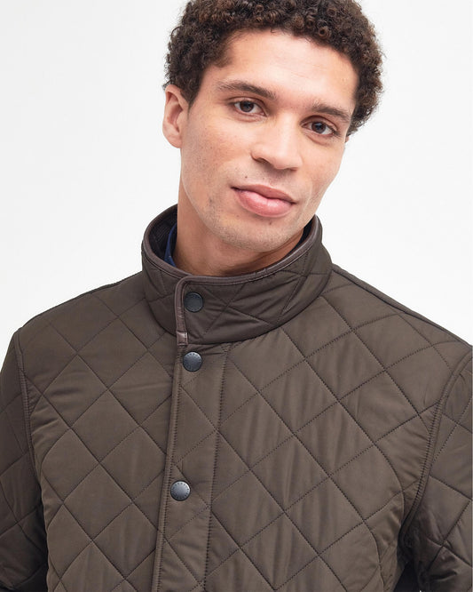 Barbour Powell Mens Quilted Jacket - Olive