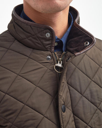 Barbour Powell Mens Quilted Jacket - Olive