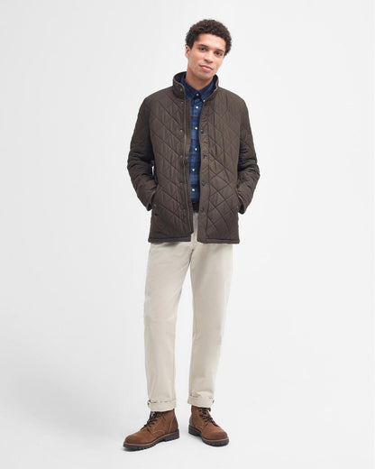 Barbour Powell Mens Quilted Jacket - Olive