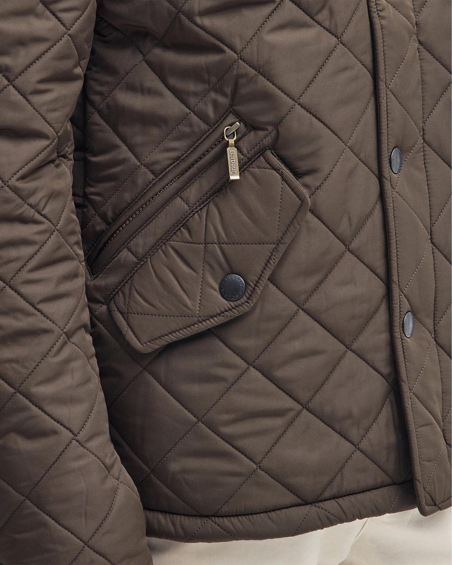 Barbour Powell Mens Quilted Jacket - Olive