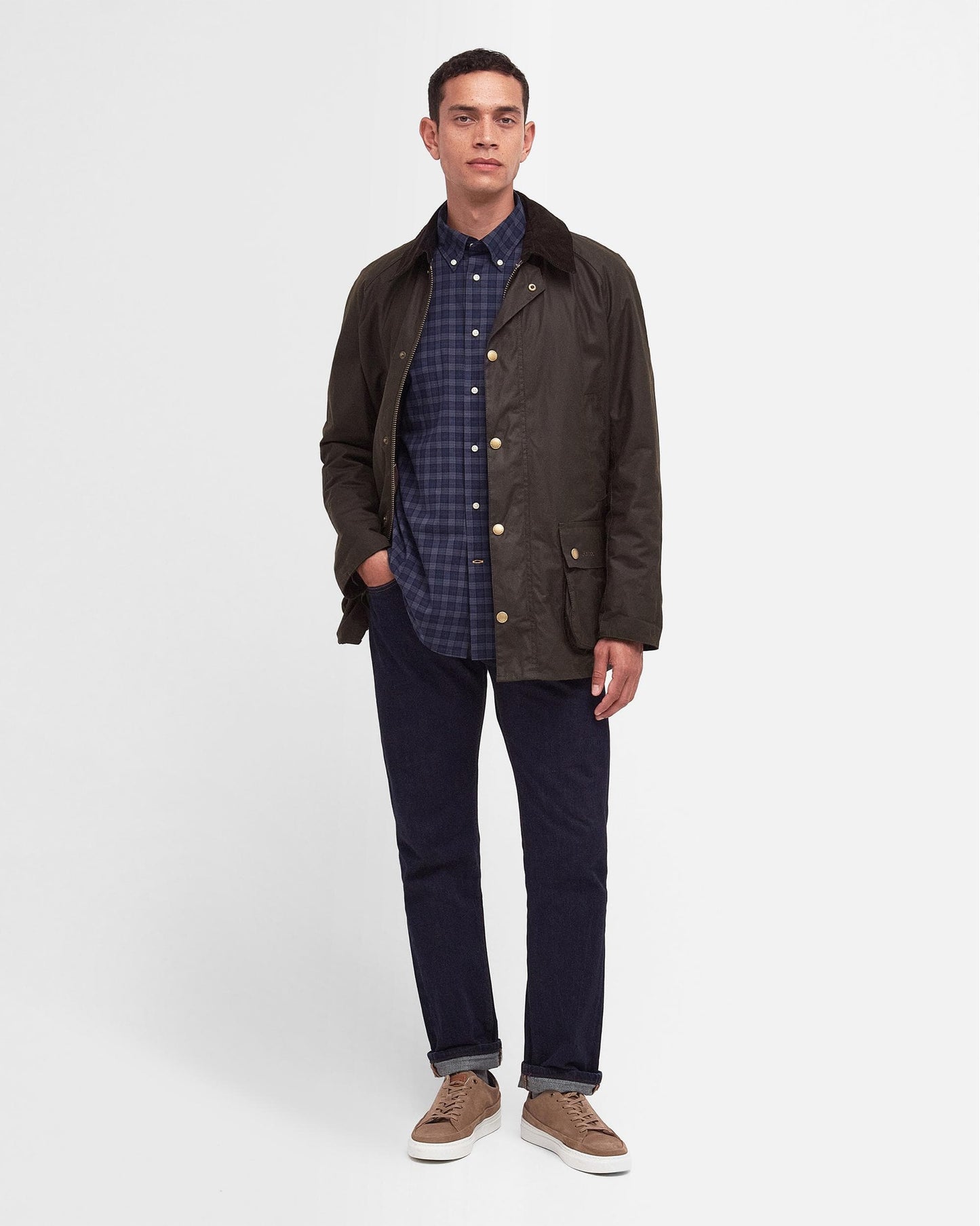 Barbour Ashby Mens Wax Jacket - Olive