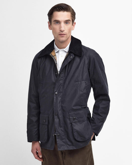 Barbour Ashby Mens Wax Jacket - Navy