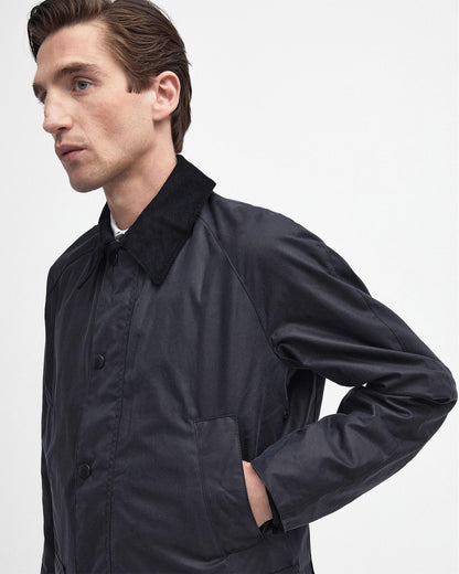 Barbour Ashby Mens Wax Jacket - Navy