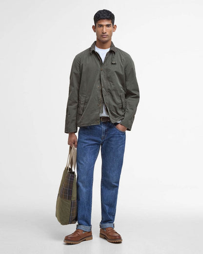 Barbour Tracker Mens Casual Jacket - Olive - CHO - Designer Mens Coats & Jackets